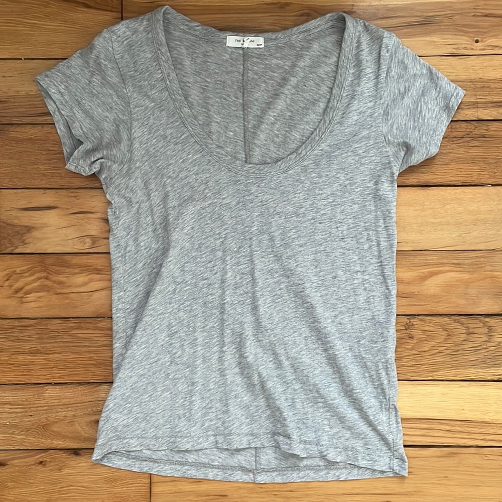 Rag & Bone Heather Grey Scoop Neck Tee